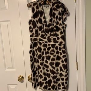 Animal print fitted dress